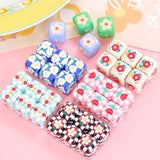 Small Fresh Square Flower Beads DIY Necklace Bracelet