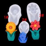 3D Floret Silica Gel Mold for Gypsum Car Aromatherapy Candle