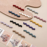 Wavy Line Resin Patch Hairpin Earrings DIY Jewelry Accessories