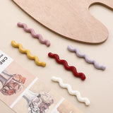 Wavy Line Resin Patch Hairpin Earrings DIY Jewelry Accessories