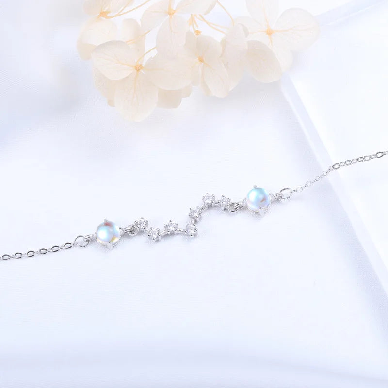 Moonstone Bracelet Zircon Inlaid Sweet Hand Jewelry
