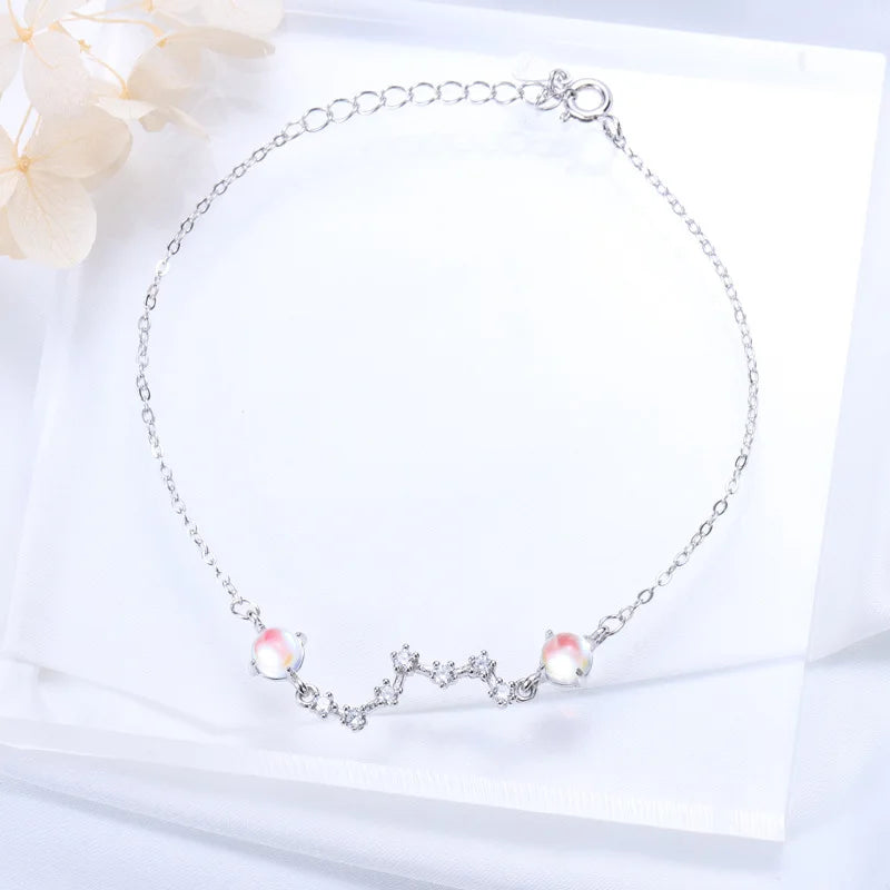 Moonstone Bracelet Zircon Inlaid Sweet Hand Jewelry