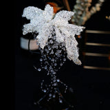 Sequins Bridal Hair Clips Crystal Tassel Wedding Hair Accessories