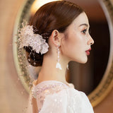 Sequins Bridal Hair Clips Crystal Tassel Wedding Hair Accessories