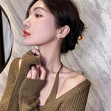 Leopard Inlaid Zircon Earrings for Women's Prom Party