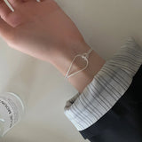 S925 Sterling Silver Double Layer Knot Bracelet with 11 Charms