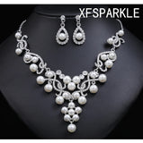 Pearl Necklace Earrings Set for Women - Elegant Design