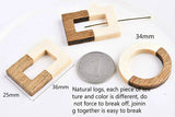 Retro Mosaic Square Wood Earrings DIY Kit