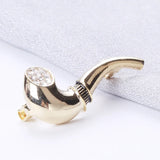 Versatile Pipe Brooch Pin Japanese Suit Man