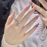 925 Sterling Silver Star Opening Ring for Girlfriend Birthday
