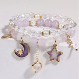 Double Layer Crystal Beaded Bracelet for Women