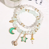 Double Layer Crystal Beaded Bracelet for Women