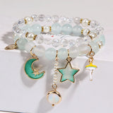 Double Layer Crystal Beaded Bracelet for Women