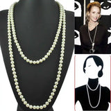 Noble Long Pearl Necklace Sweater Chain for Women
