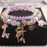 Crystal Butterfly Elastic Bracelet for Women