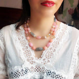 Double Candy Crystal Choker Necklace for Women