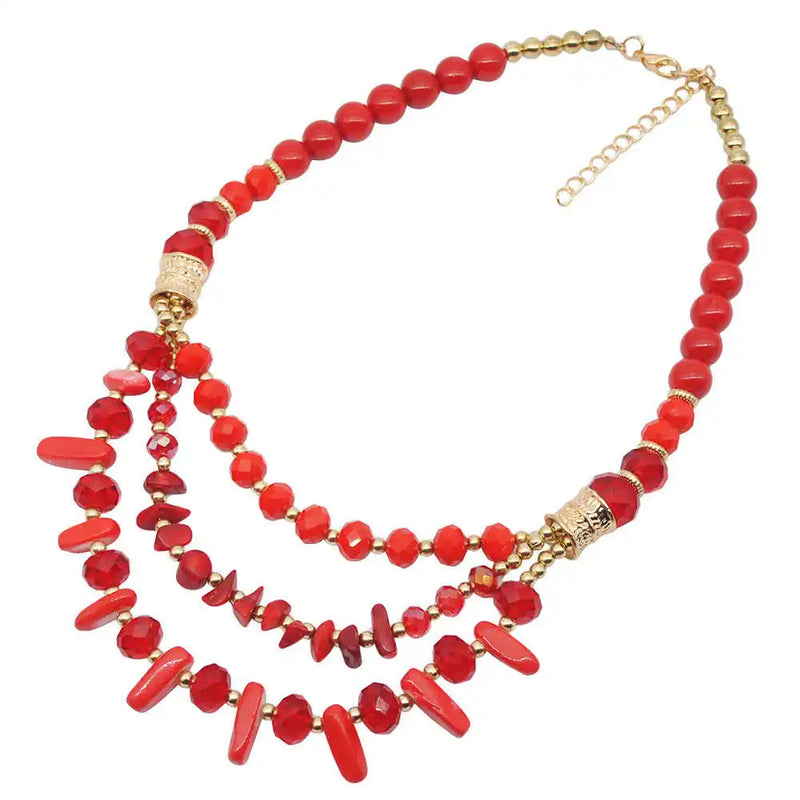 Double Candy Crystal Choker Necklace for Women
