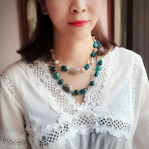 Double Candy Crystal Choker Necklace for Women
