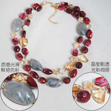 Double Candy Crystal Choker Necklace for Women