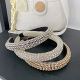 Rhinestone Baroque Sponge Headband Wide Brim Hair Ornament