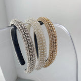 Rhinestone Baroque Sponge Headband Wide Brim Hair Ornament