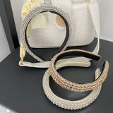 Rhinestone Baroque Sponge Headband Wide Brim Hair Ornament