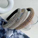 Rhinestone Baroque Sponge Headband Wide Brim Hair Ornament