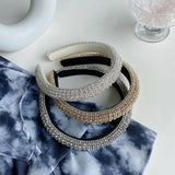 Rhinestone Baroque Sponge Headband Wide Brim Hair Ornament