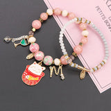 Crystal Lucky Cat Pendant Bracelet Women's Jewelry