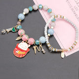 Crystal Lucky Cat Pendant Bracelet Women's Jewelry