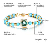 6.5MM Stainless Steel Rhinestone Hand String