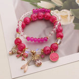 Elastic Women's Bracelet with Love Pendant