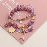 Elastic Women's Bracelet with Love Pendant