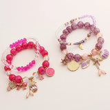 Elastic Women's Bracelet with Love Pendant