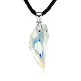 Wolf Tooth Crystal Pendant Short Necklace Jewelry