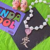 Sweetheart Girl Love Pearl Choker Necklace Y2K