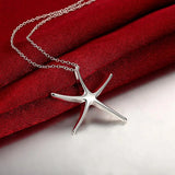 925 Sterling Silver Starfish Jewelry Set for Women Party Gift