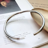 925 Sterling Silver Round Bangles Women Silver 925 Jewelry
