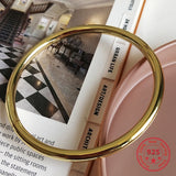 925 Sterling Silver Round Bangles Women Silver 925 Jewelry