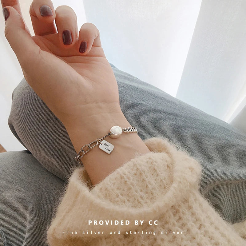 925 Silver Lucky Bracelet Female INS Small Students