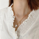 925 Sterling Silver Baroque Pearl Necklace 18K
