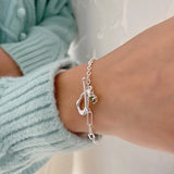 925 Sterling Silver Bracelet Irregular Shape Cold Wind Jewelry