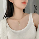 INS Wind Bamboo Knot Pendant Titanium Steel Necklace