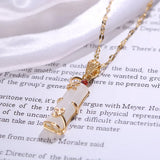 INS Wind Bamboo Knot Pendant Titanium Steel Necklace