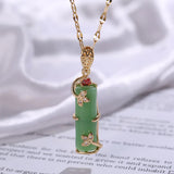 INS Wind Bamboo Knot Pendant Titanium Steel Necklace
