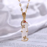 INS Wind Bamboo Knot Pendant Titanium Steel Necklace