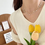 S925 Silver High-Grade Rice Grain Necklace for Women