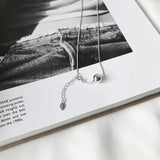 S925 Sterling Silver Mini Round Bead Snake Bone Necklace