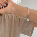 Fairy Butterfly Pearl Bracelet - Birthday Gift for Her
