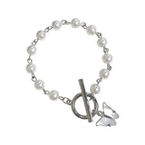Fairy Butterfly Pearl Bracelet - Birthday Gift for Her